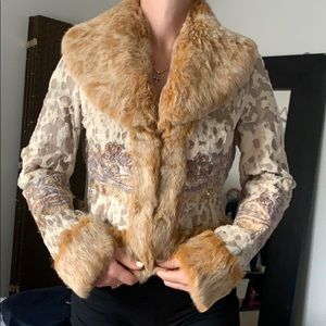 Coats | Bebe Real Fur Warm Jacket 